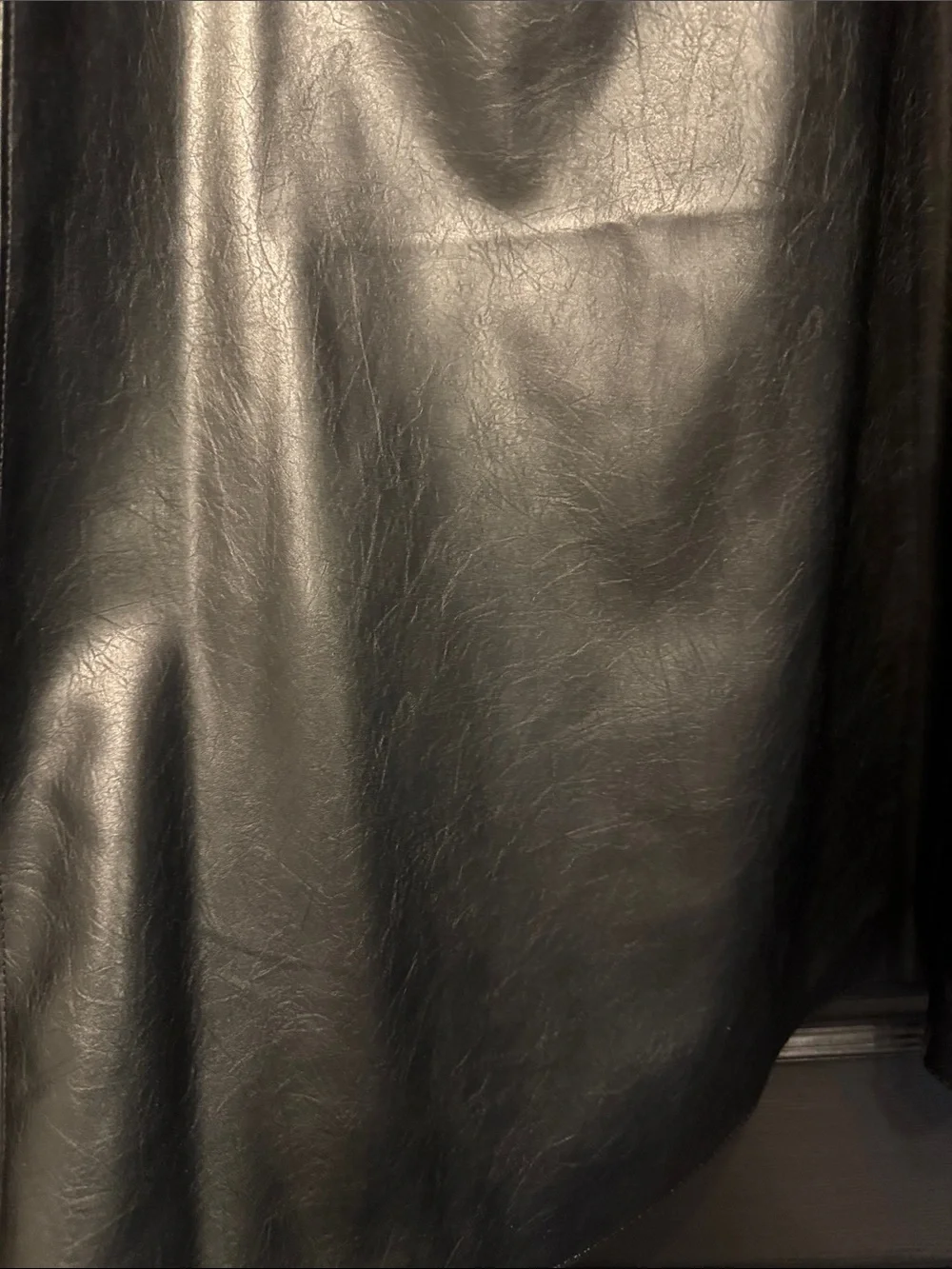 H&M Black Faux Leather Mini Dress - Picture 3 of 4